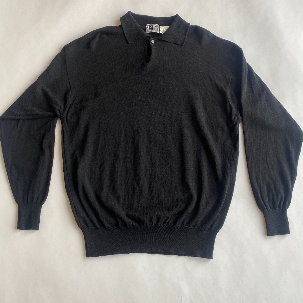 Versace Wool Polo Black Large